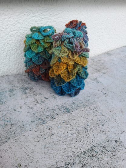 Dragon egg dice bag - teal and gold - Image 3