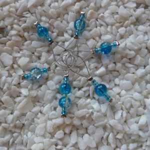 Water drops stitch markers for knitting, set of 6