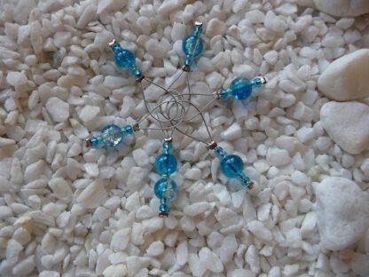 Water drops stitch markers for knitting, set of 6