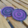 purple and grey circle coasters - set of 4 - Image 3
