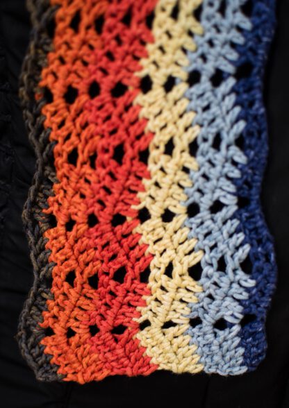 PDF crochet pattern - Waves at Sunset scarf - Image 5