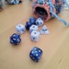 Dragon egg dice bag - coral and blue - Image 2