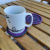 purple and grey circle coasters - set of 4 - Image 4