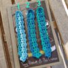 crochet ribbon bookmark - shades of green - Image 2