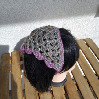 Bandana - grey and purple