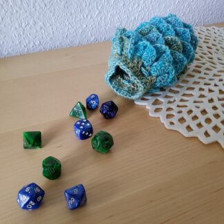 Dragon egg dice bag - beach colours