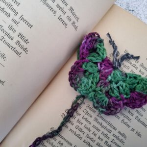 Butterfly bookmark - purple/green