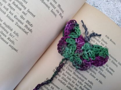 Butterfly bookmark - purple/green