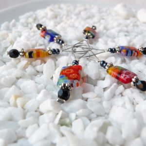 millefleur stitch markers for knitting