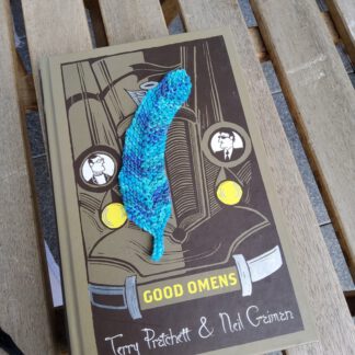 Feather bookmark - aqua