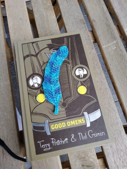 Feather bookmark - aqua