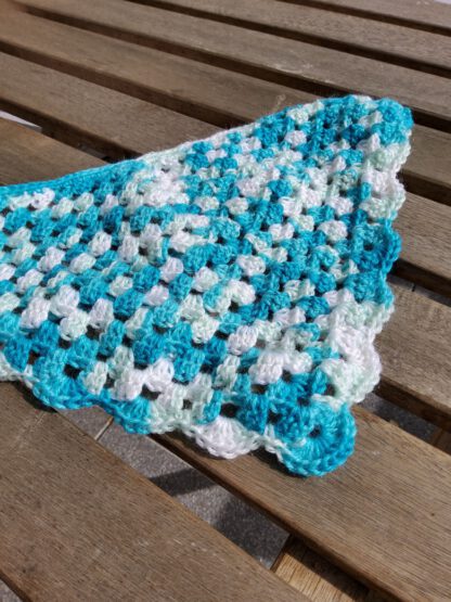 Bandana - white and teal - Image 4