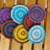 purple and grey circle coasters - set of 4 - Image 5