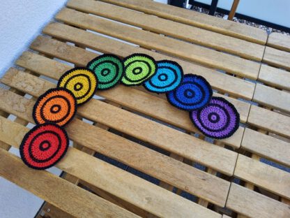 yellow and grey circle coasters - set of 4 - Image 4