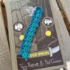 crochet ribbon bookmark - shades of green