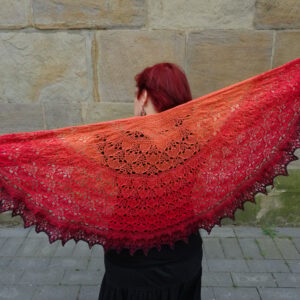 PDF knitting pattern - Fire Dragon shawl