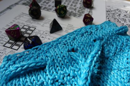 PDF knitting pattern - Pocket full of Dice pouch - Image 3