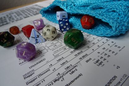 PDF knitting pattern - Pocket full of Dice pouch - Image 5