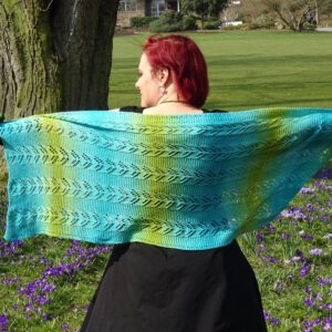 PDF knitting pattern - Fae la verte shawl
