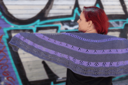 PDF knitting pattern - Step by Step shawl