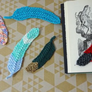 PDF knitting pattern - Feather bookmark
