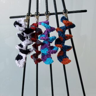 Spiral fidget keychain - two colours