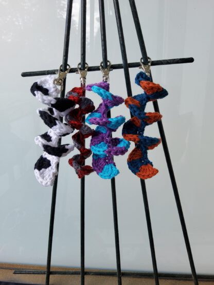 Spiral fidget keychain - two colours