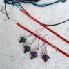 dark flowers stitch markers for knitting, set of 4 - Image 2