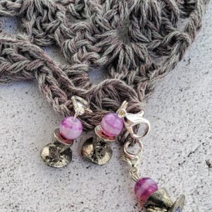 Mad hatter stitch markers for crochet, set of 3