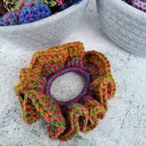 yellow variegated scrunchie