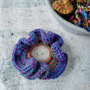 purple variegated scrunchie