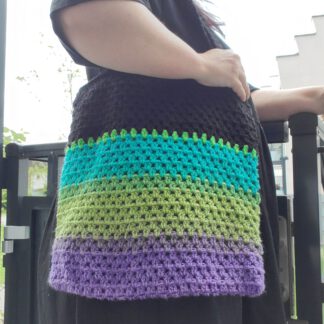 Tote bag - neon and black
