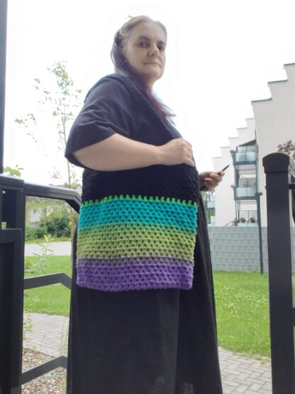 Tote bag - neon and black - Image 3