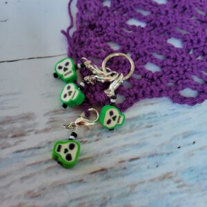 Skull stitch markers for crochet, set of 4