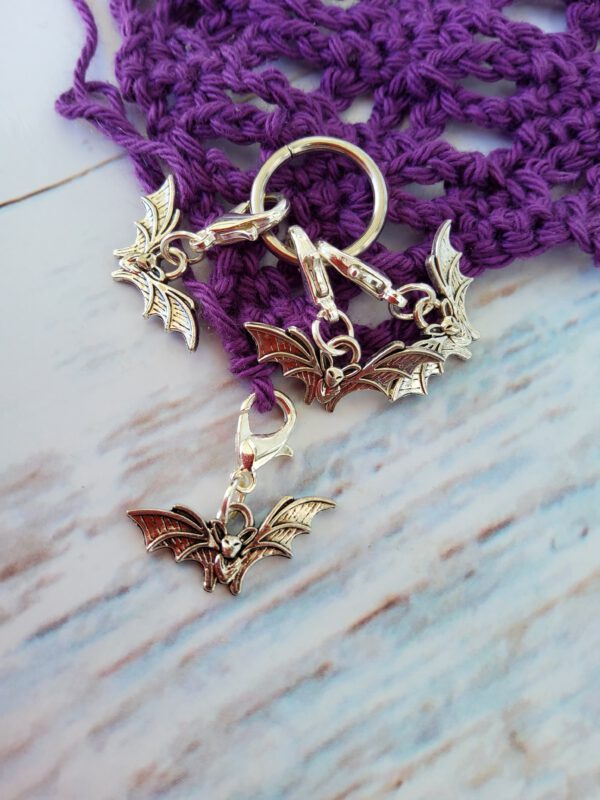 Bat stitch markers for crochet, set of 4