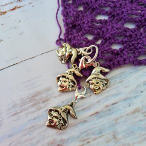 Witch stitch markers for crochet, set of 4