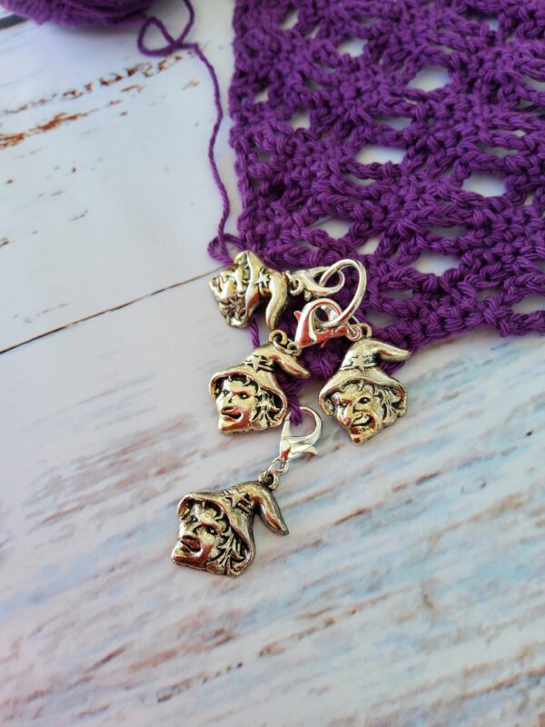 Witch stitch markers for crochet, set of 4