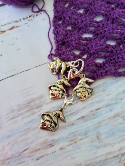 Witch stitch markers for crochet, set of 4