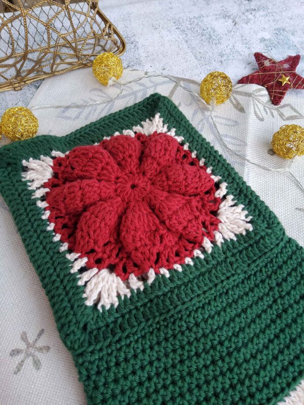 PDF crochet pattern - Poinsettia stocking - Image 4