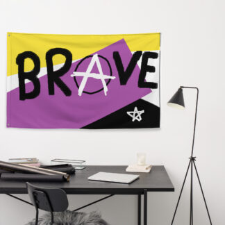 Brave Flag - deconstructed nonbinary flag, enby pride
