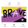 Brave Flag - deconstructed nonbinary flag, enby pride - Image 2