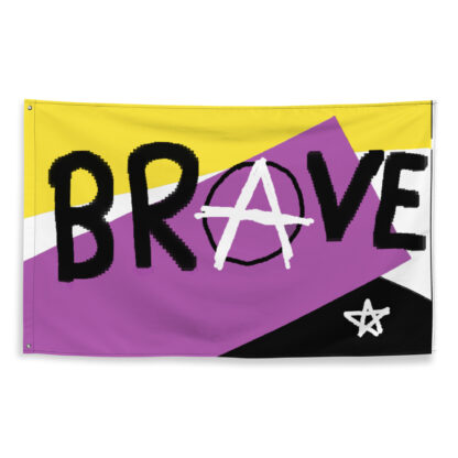 Brave Flag - deconstructed nonbinary flag, enby pride - Image 6
