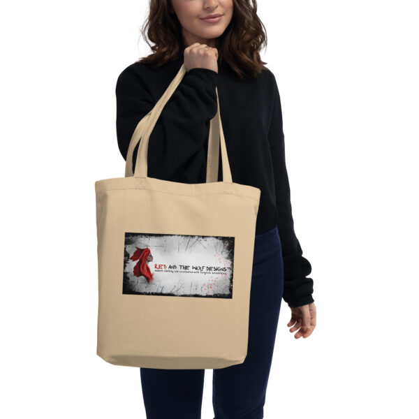 Red and the Wolf Designs banner Eco Tote Bag - Image 4