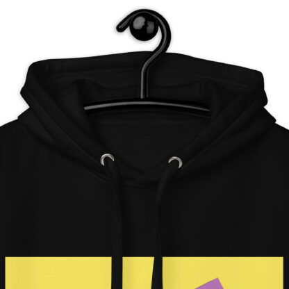 Brave Unisex Hoodie - deconstructed non-binary flag, enby pride - Image 5