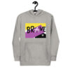 Brave Unisex Hoodie - deconstructed non-binary flag, enby pride - Image 10