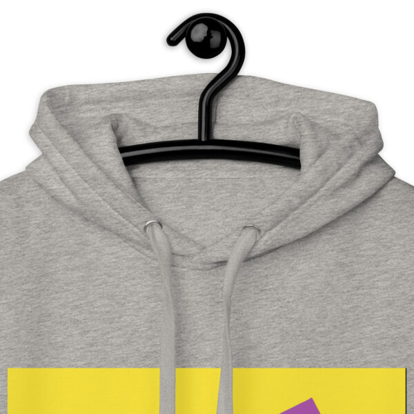 Brave Unisex Hoodie - deconstructed non-binary flag, enby pride - Image 11