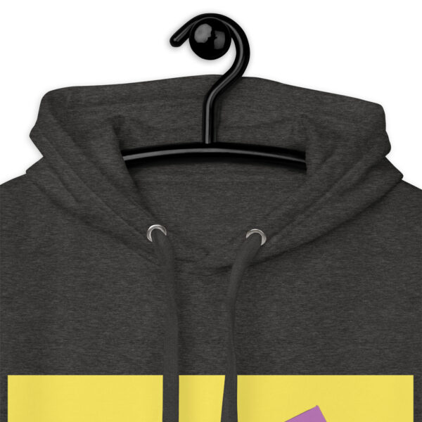 Brave Unisex Hoodie - deconstructed non-binary flag, enby pride - Image 7