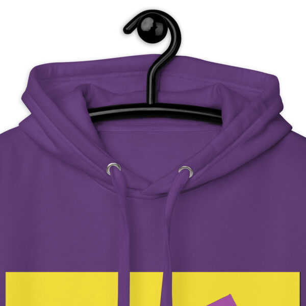 Brave Unisex Hoodie - deconstructed non-binary flag, enby pride - Image 9