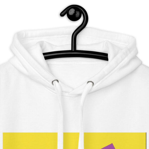 Brave Unisex Hoodie - deconstructed non-binary flag, enby pride - Image 13