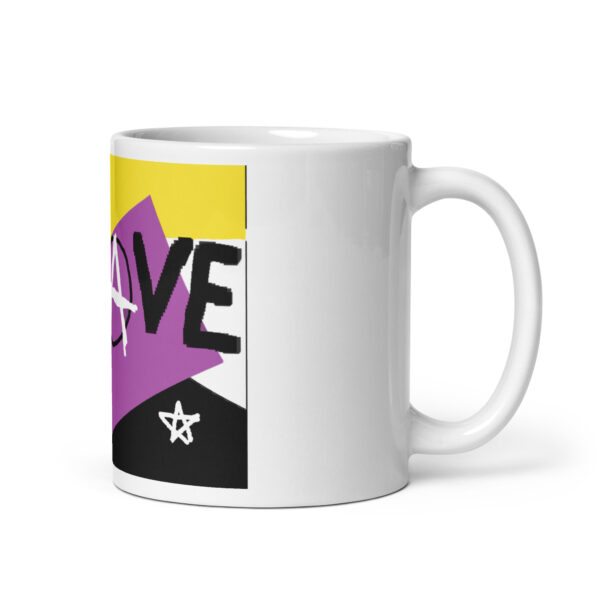 Brave mug - deconstructed nobinary flag, enby pride - Image 2